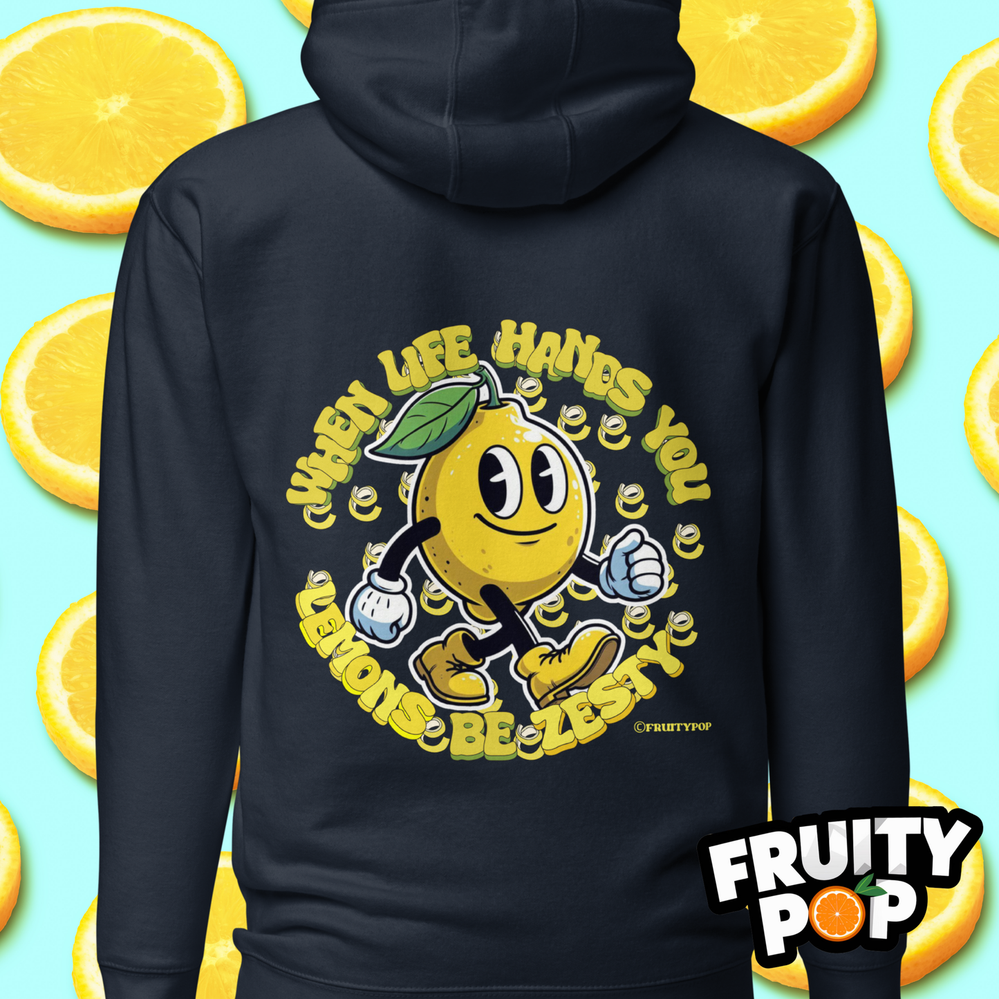 🍋 Lemon Lenny- When Life Hands You Lemons Be Zesty Unisex Pullover Hoodie 🍋