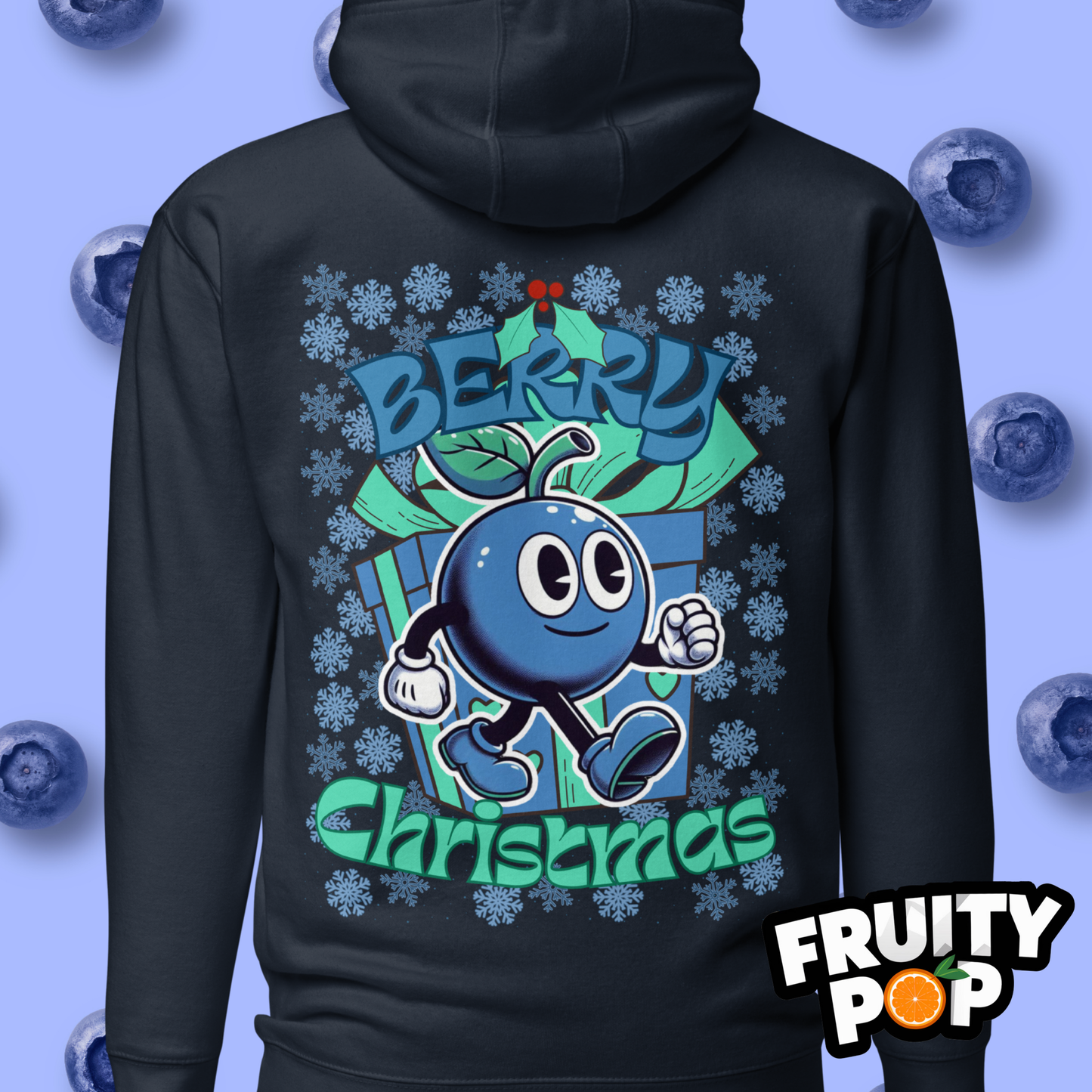 🍒💙 Blueberry Blake - Berry Christmas Unisex Pullover Hoodie 🍒💙