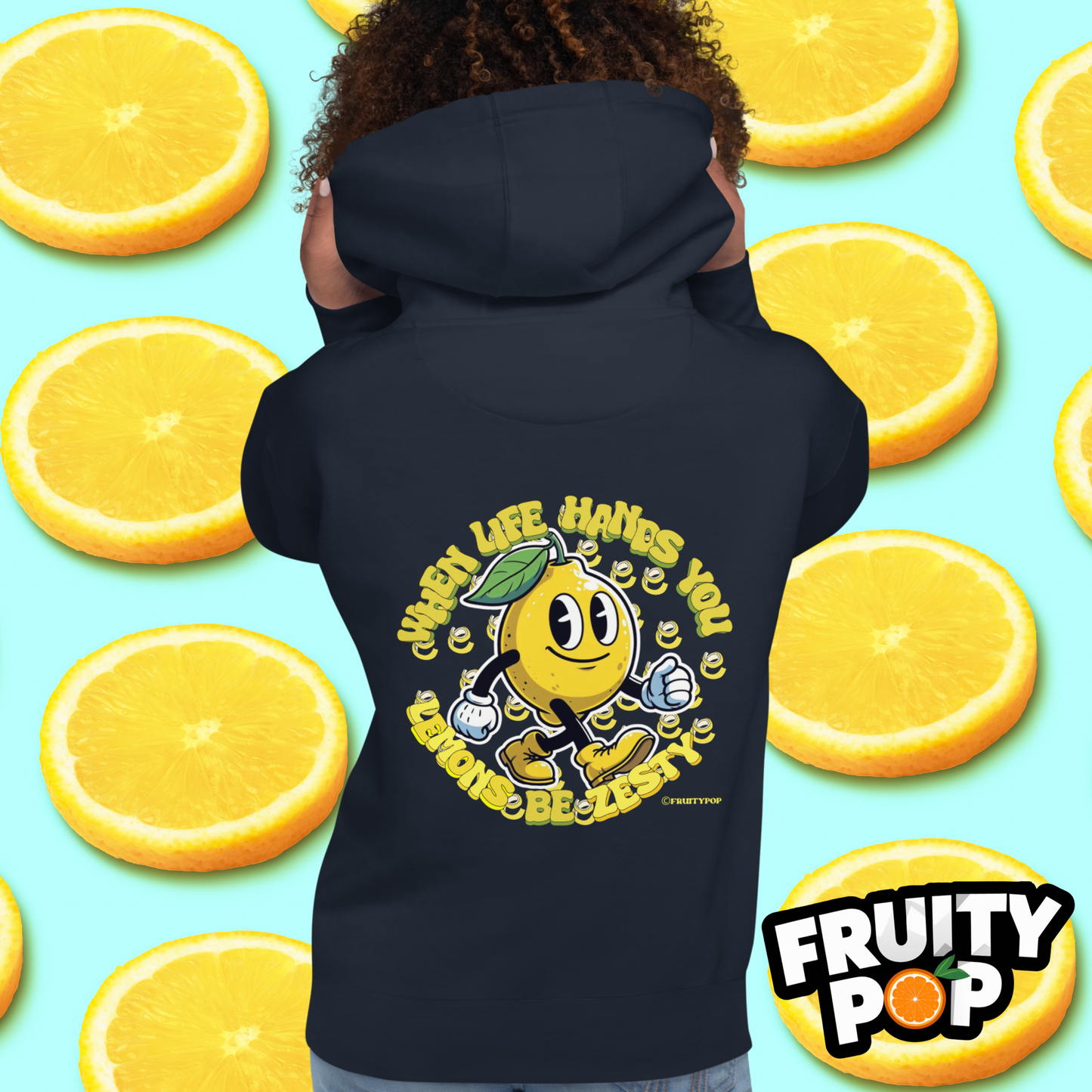 🍋 Lemon Lenny- When Life Hands You Lemons Be Zesty Unisex Pullover Hoodie 🍋