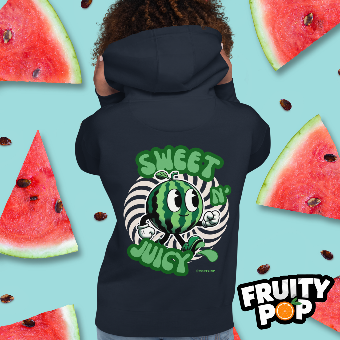 🍉 Melon Max- Sweet N' Juicy Circle Illusion Unisex Pullover Hoodie 🍉