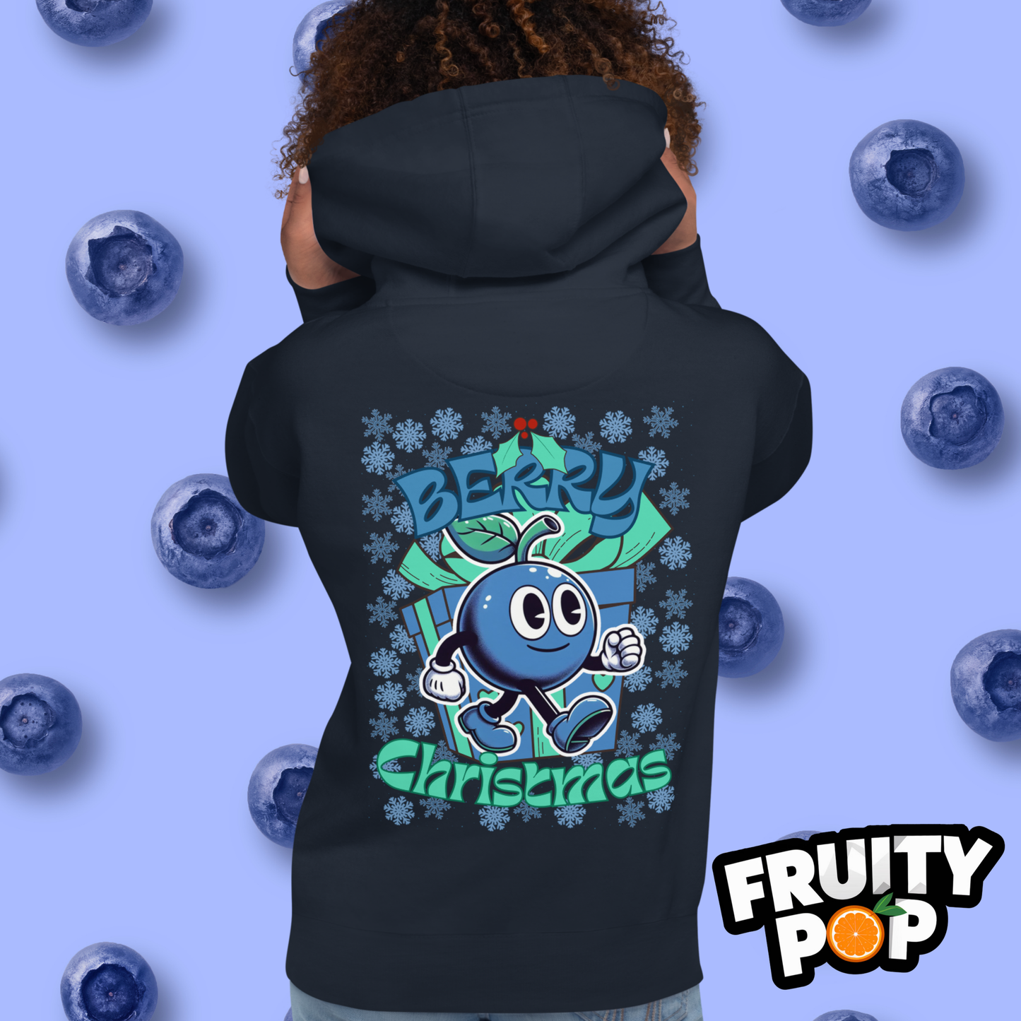 🍒💙 Blueberry Blake - Berry Christmas Unisex Pullover Hoodie 🍒💙