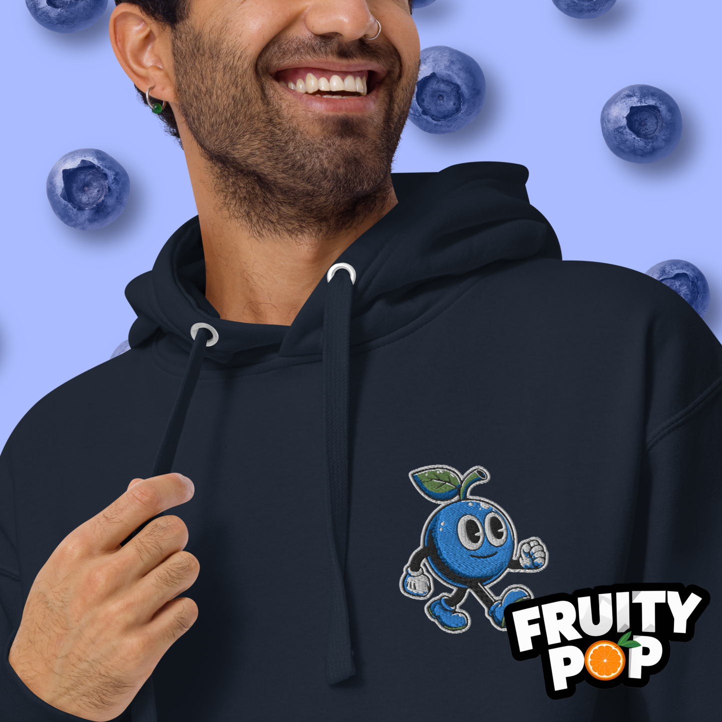 🍒💙 Blueberry Blake - Sweetest Berry In The Bush Wreath Unisex Pullover Hoodie 🍒💙