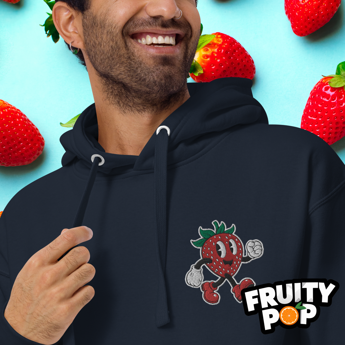 🍓 Strawberry Stan- STRAWBERRY STRAWBERRY STRAWBERRY Unisex Pullover Hoodie 🍓
