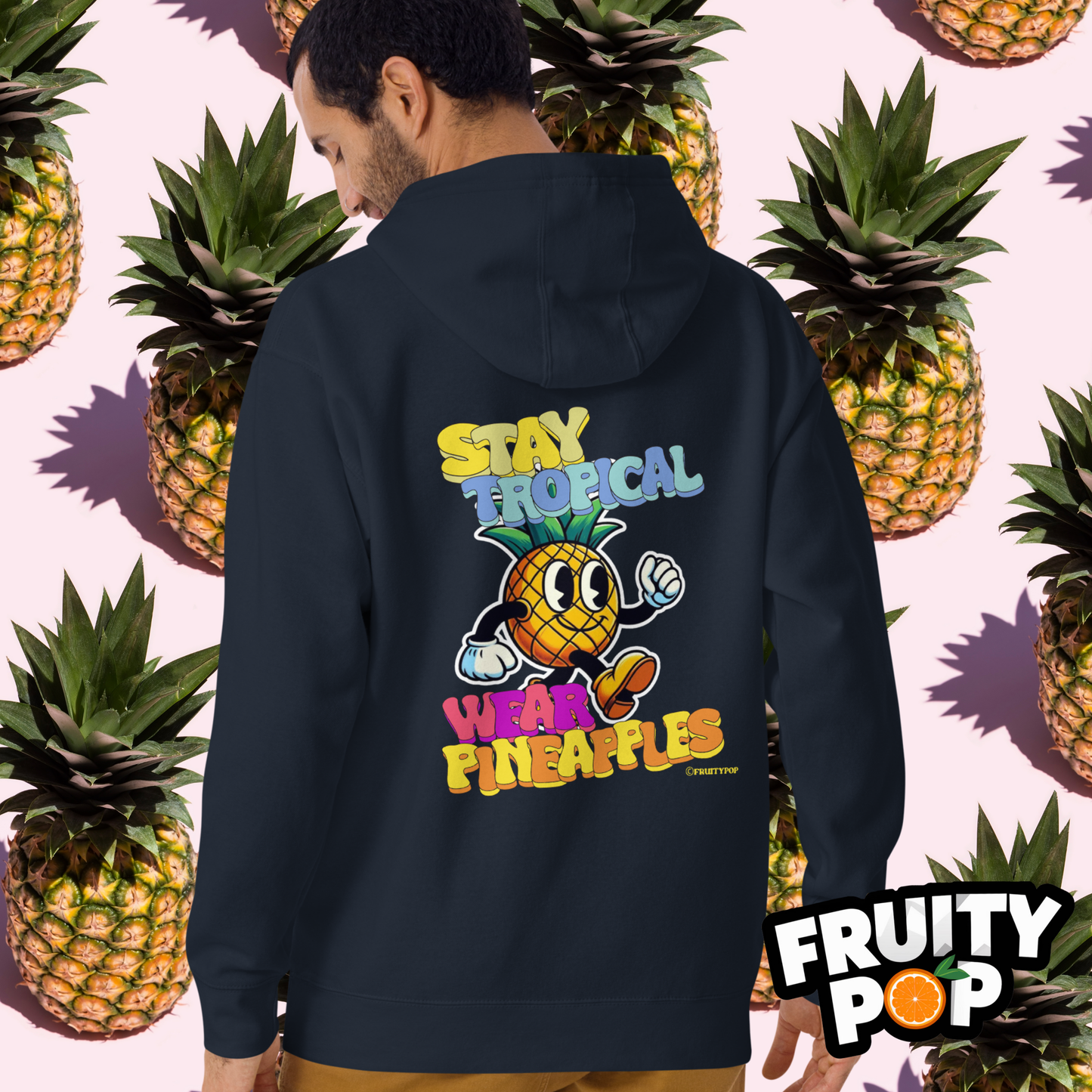 🍍 Pineapple Perry- Stay Tropical Wear Pineapples Unisex Pullover Hoodie 🍍