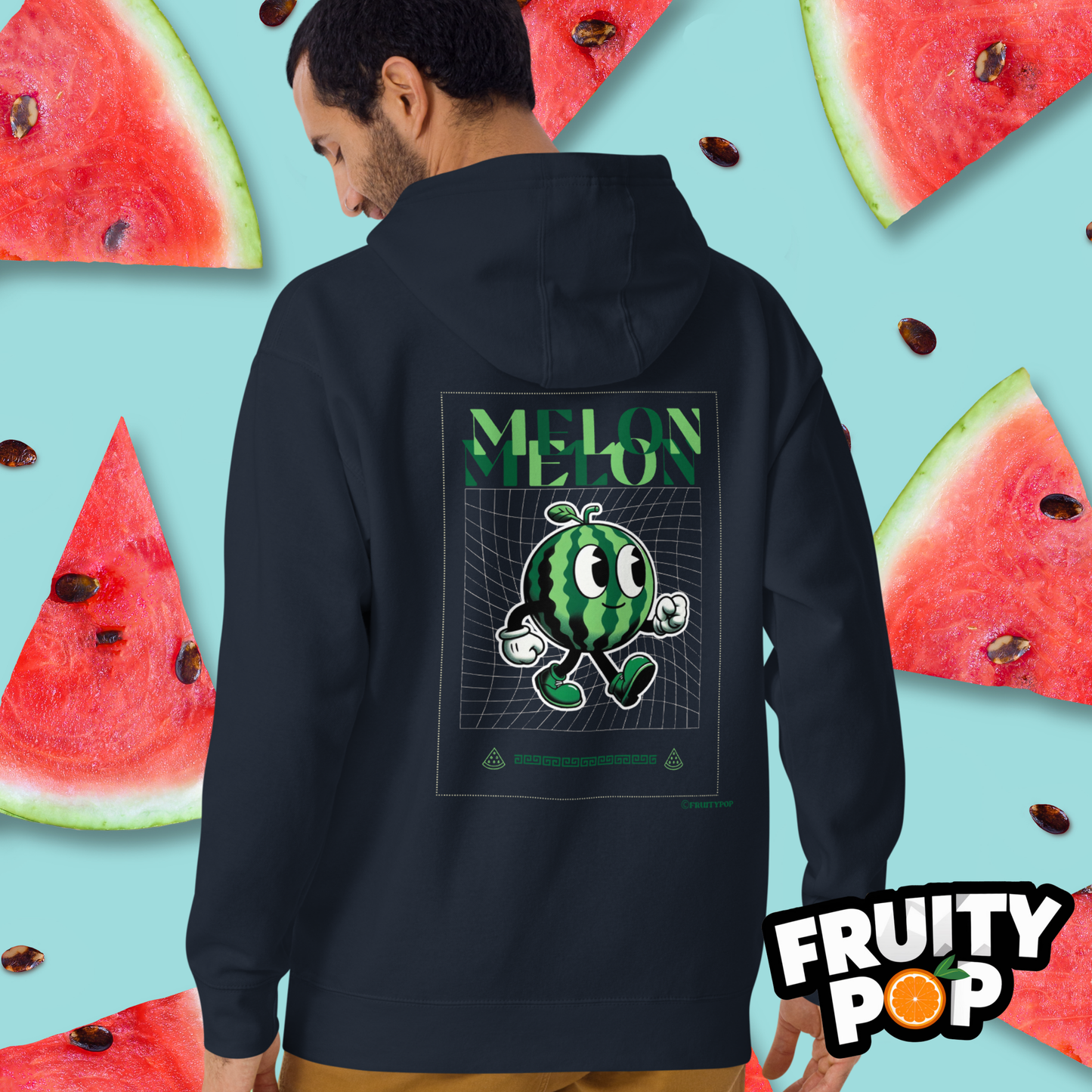 🍉 Melon Max- Melon Melon Futuristic Unisex Pullover Hoodie 🍉