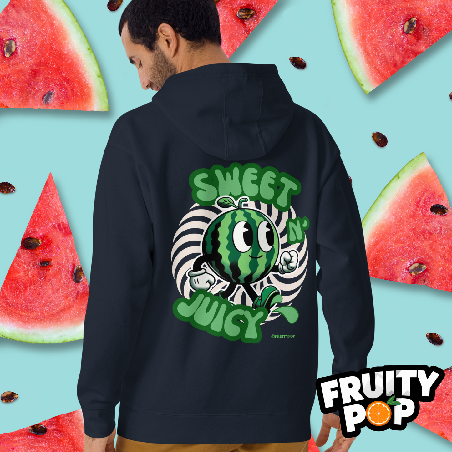 🍉 Melon Max- Sweet N' Juicy Circle Illusion Unisex Pullover Hoodie 🍉