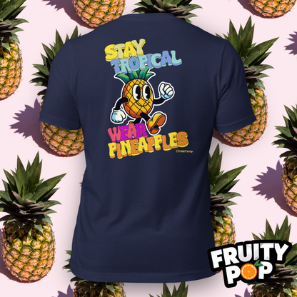Embroidered Pineapple Perry- Stay Tropical Wear Pineapples