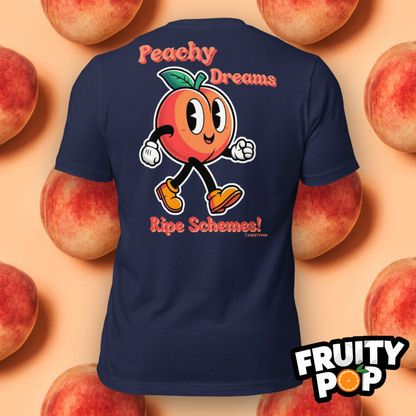 Embroidered Peach Pete- Peachy Dreams Ripe Schemes!