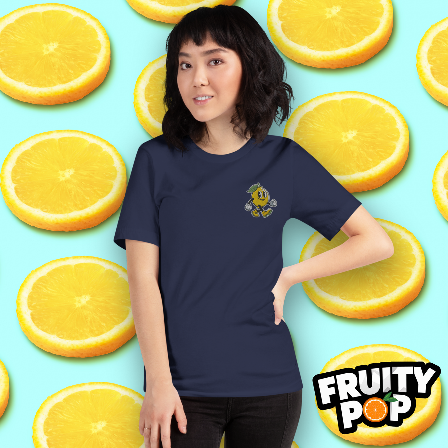 Embroidered Lemon Lenny- LEMON LEMON LEMON