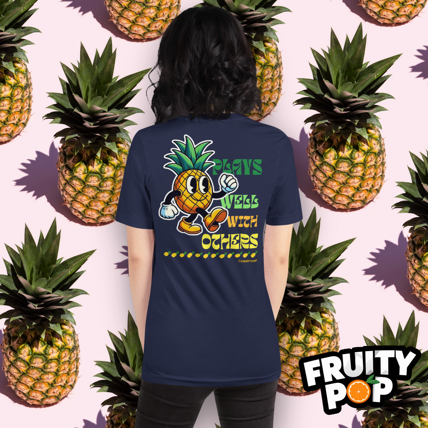 Embroidered Pineapple Perry- Plays Well With Others