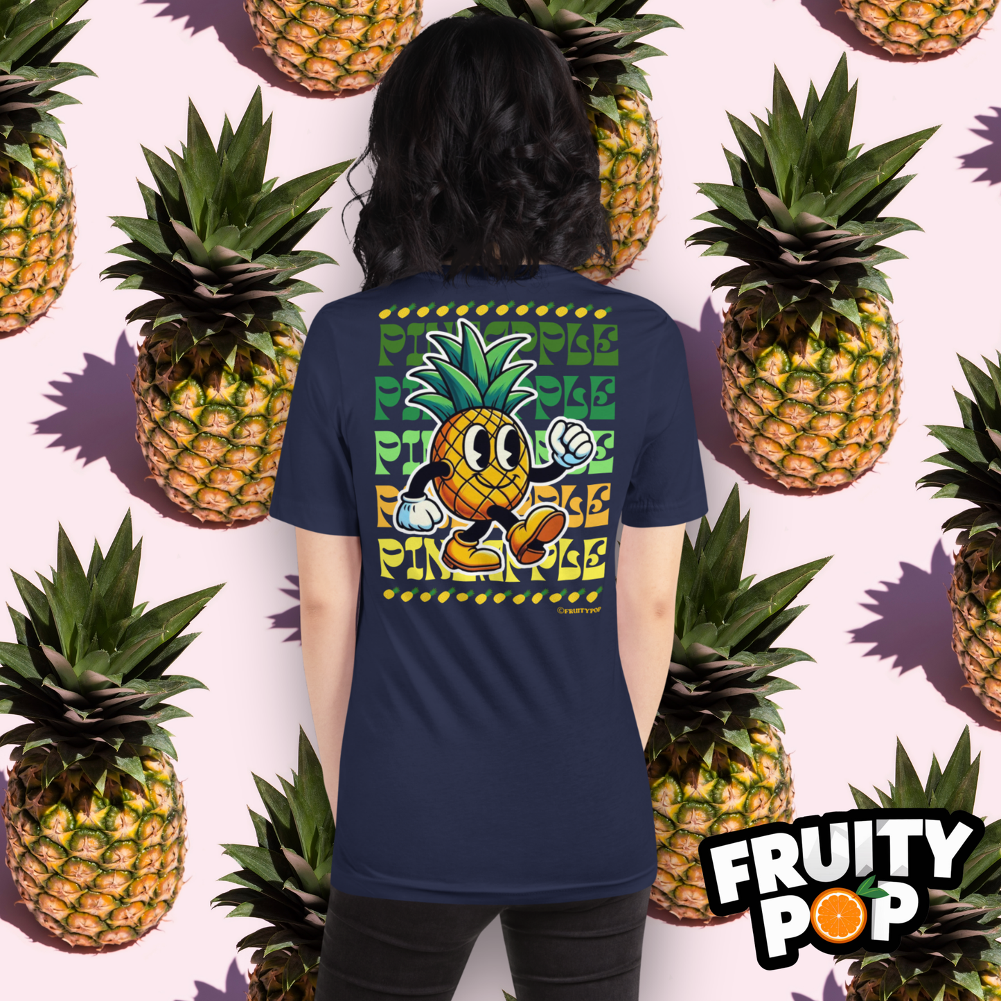 Embroidered Pineapple Perry- PINEAPPLE PINEAPPLE PINEAPPLE