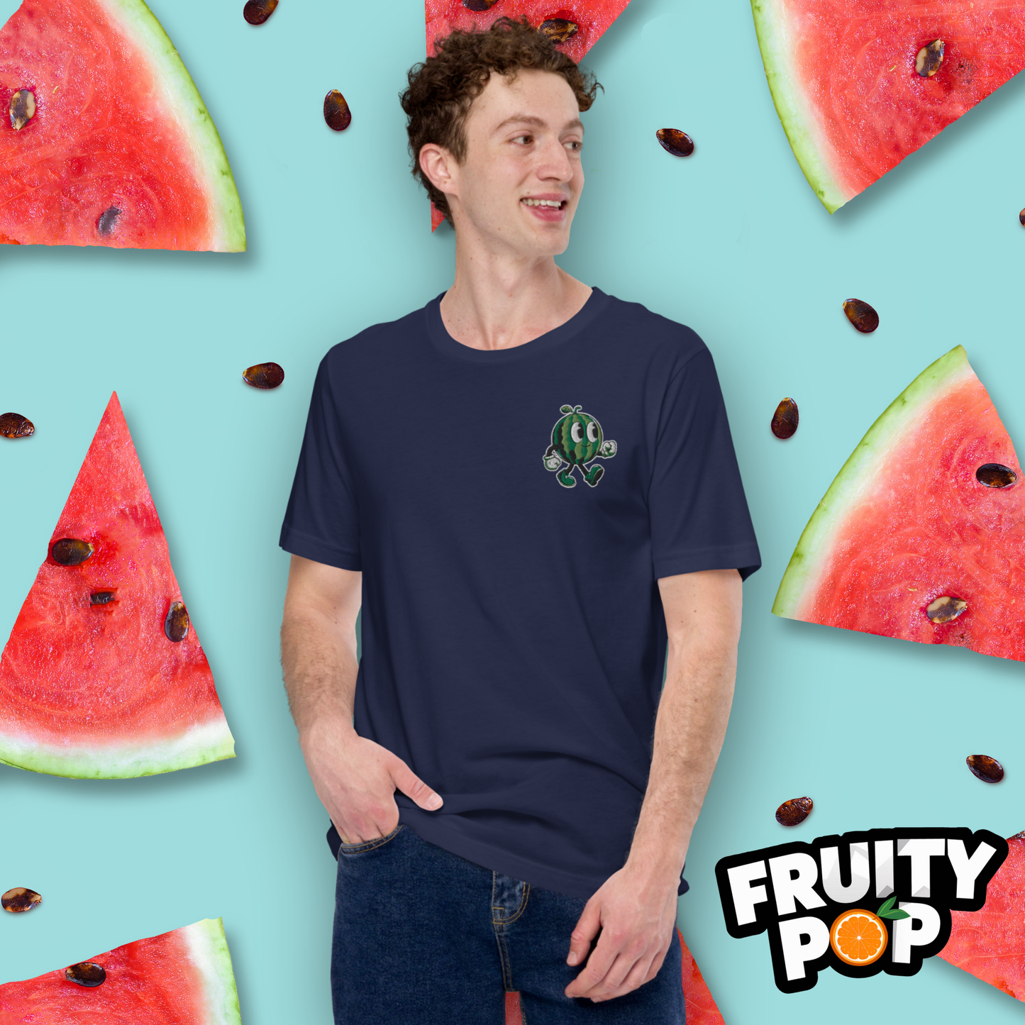 Embroidered Melon Max- Sweet N' Juicy Circle Illusion