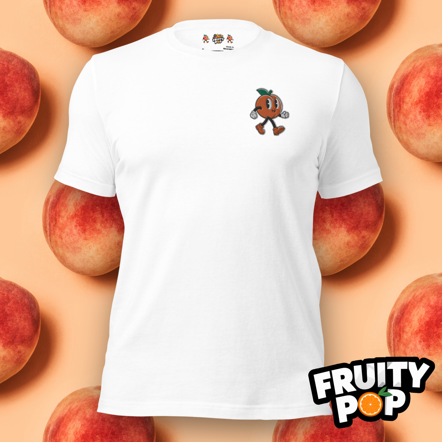 Embroidered Peach Pete- Peachy Dreams Ripe Schemes!