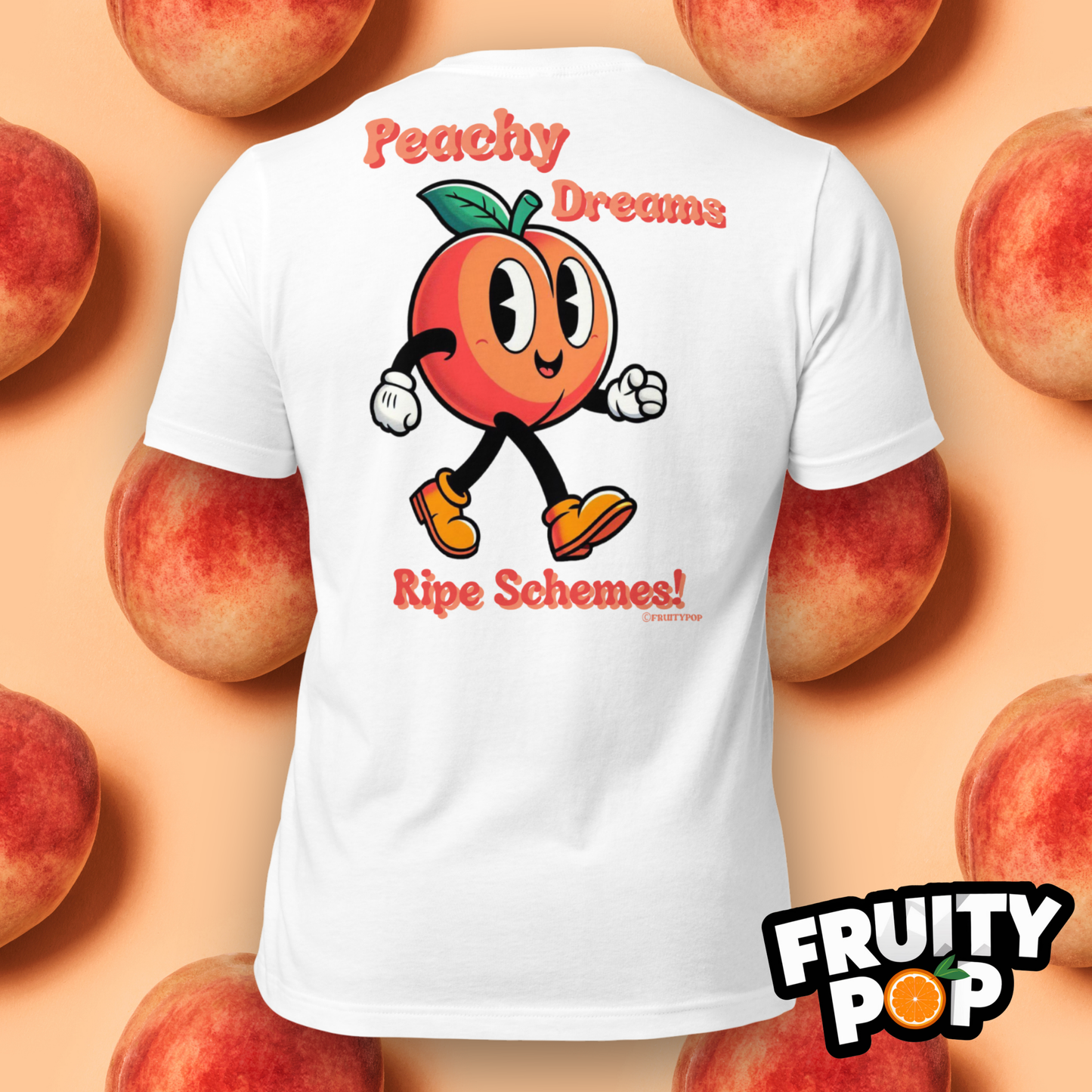 Embroidered Peach Pete- Peachy Dreams Ripe Schemes!