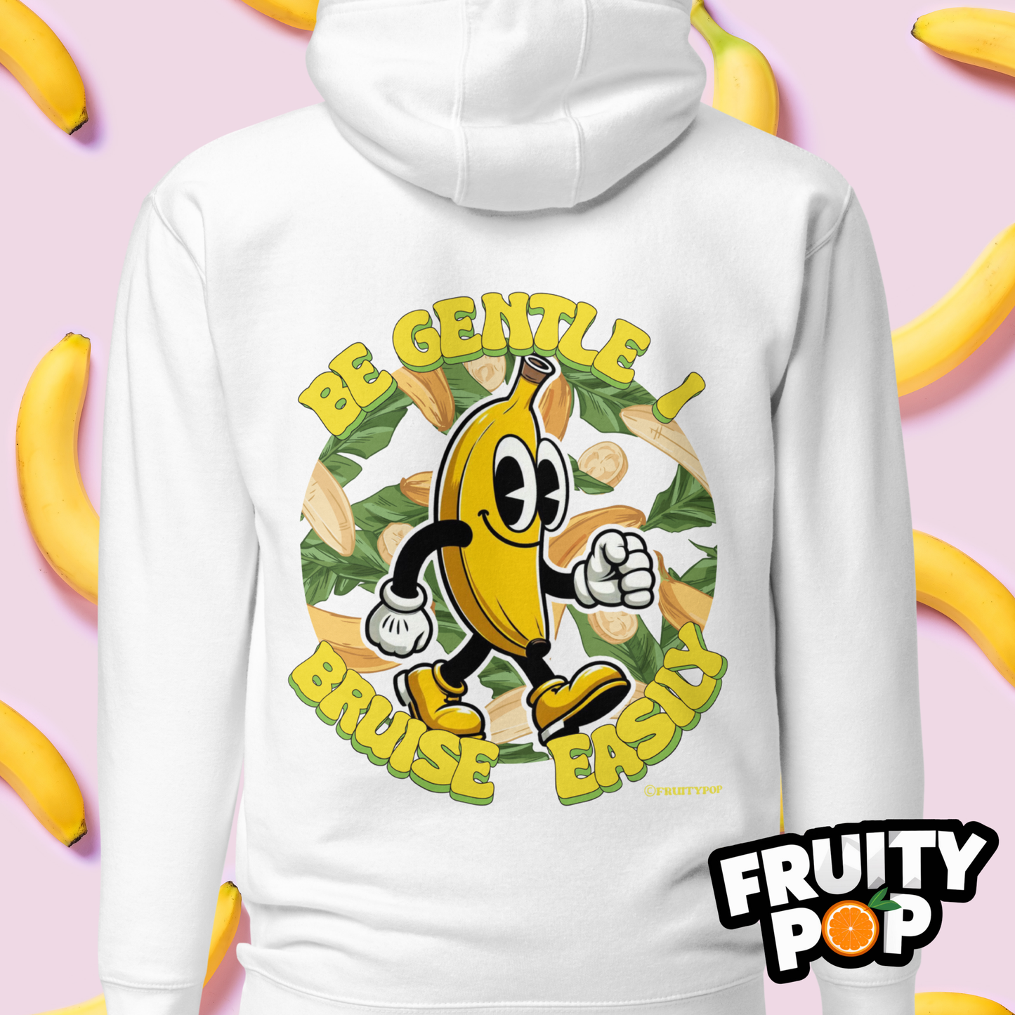 🍌 Banana Billy- Be Gentle I Bruise Easily Unisex Pullover Hoodie 🍌