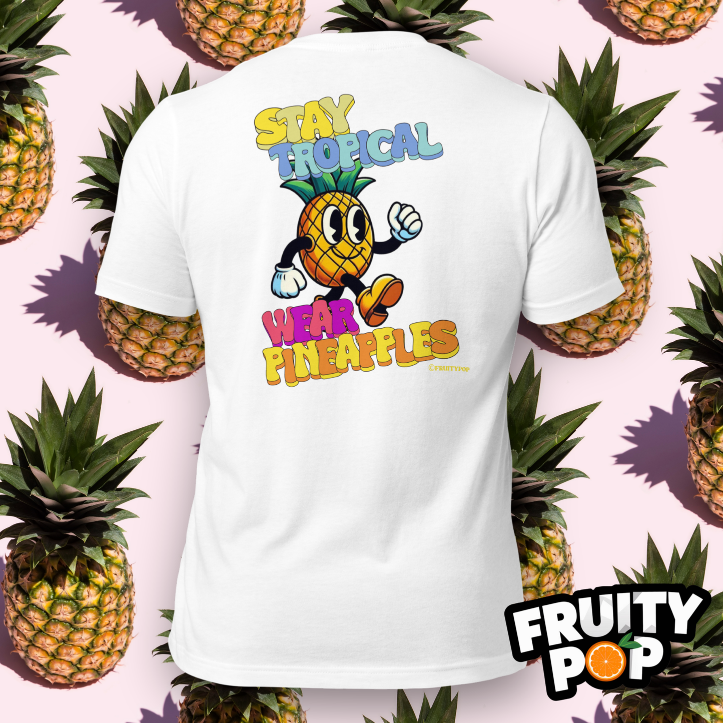 Embroidered Pineapple Perry- Stay Tropical Wear Pineapples