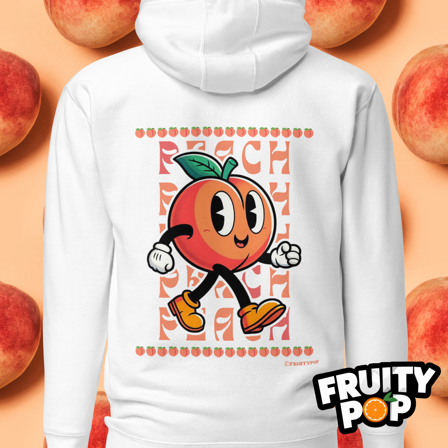 🍑 Peach Pete- PEACH PEACH PEACH Unisex Pullover Hoodie 🍑