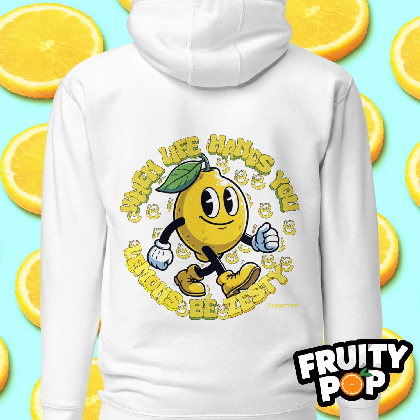 🍋 Lemon Lenny- When Life Hands You Lemons Be Zesty Unisex Pullover Hoodie 🍋