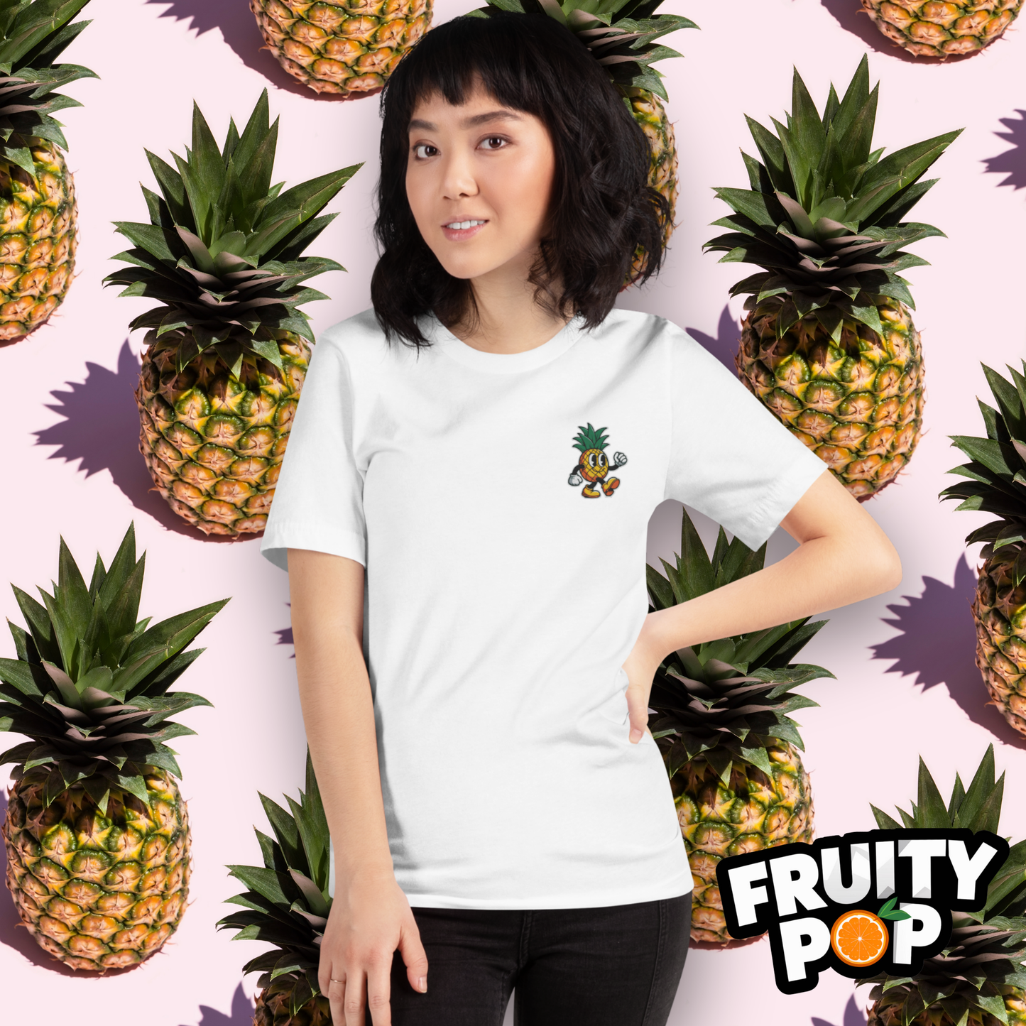 Embroidered Pineapple Perry- Pineapple Vibes Only