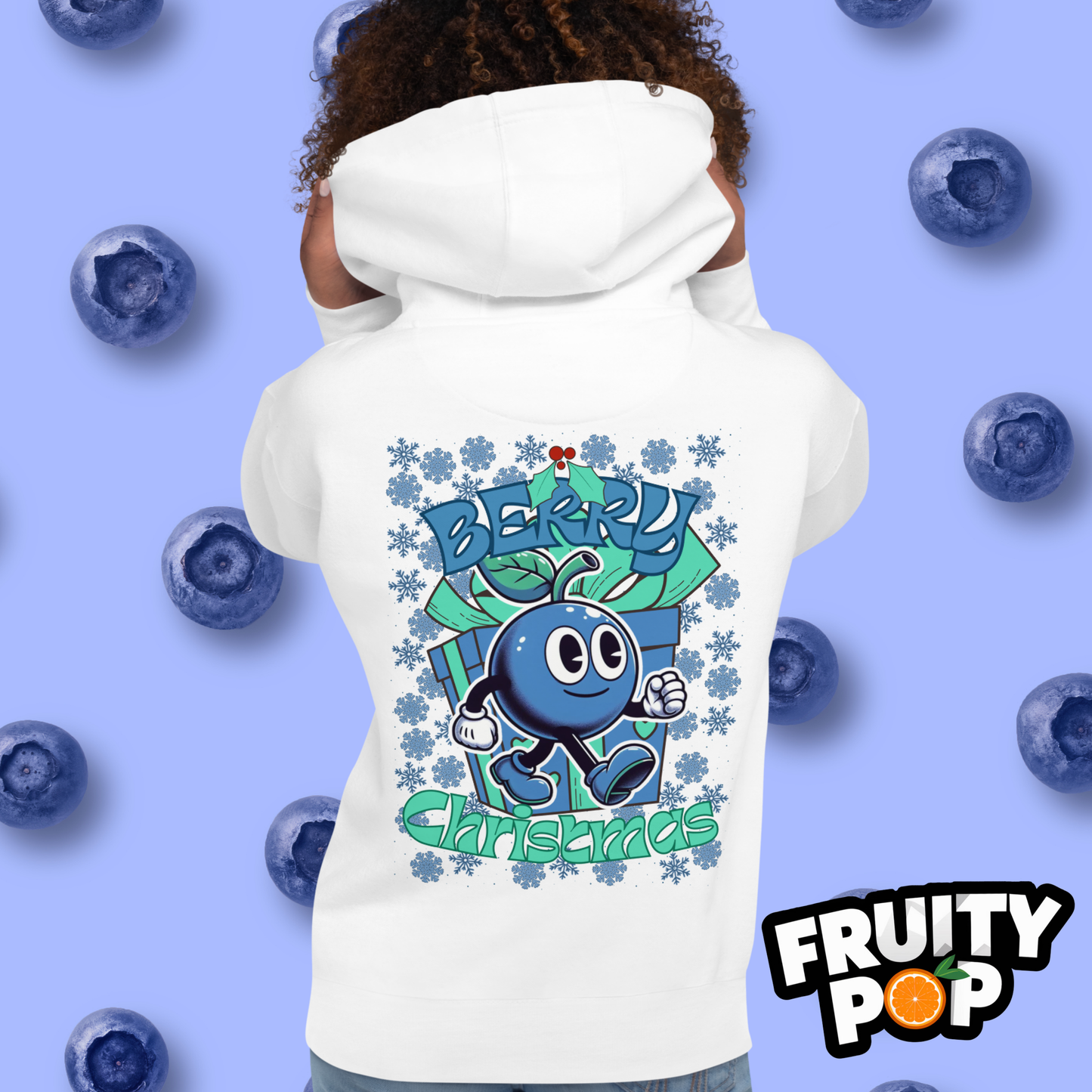 🍒💙 Blueberry Blake - Berry Christmas Unisex Pullover Hoodie 🍒💙