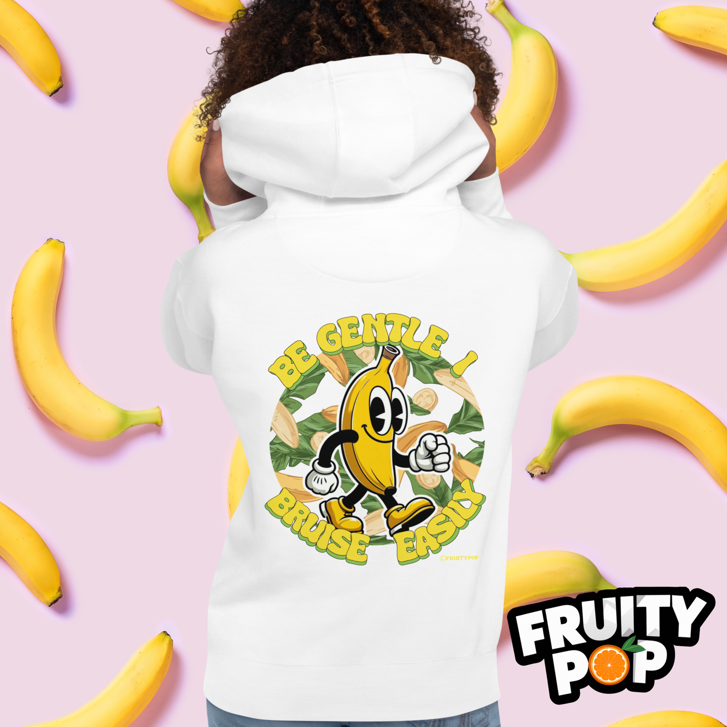 🍌 Banana Billy- Be Gentle I Bruise Easily Unisex Pullover Hoodie 🍌