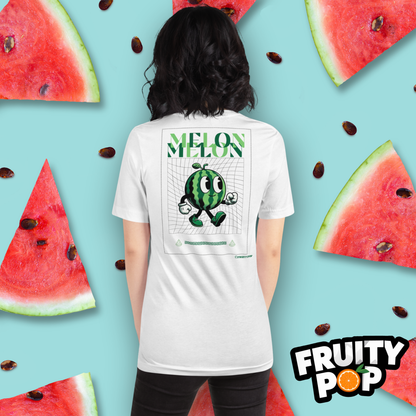 Embroidered Melon Max- Melon Melon Futuristic White Shirt