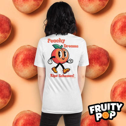 Embroidered Peach Pete- Peachy Dreams Ripe Schemes!