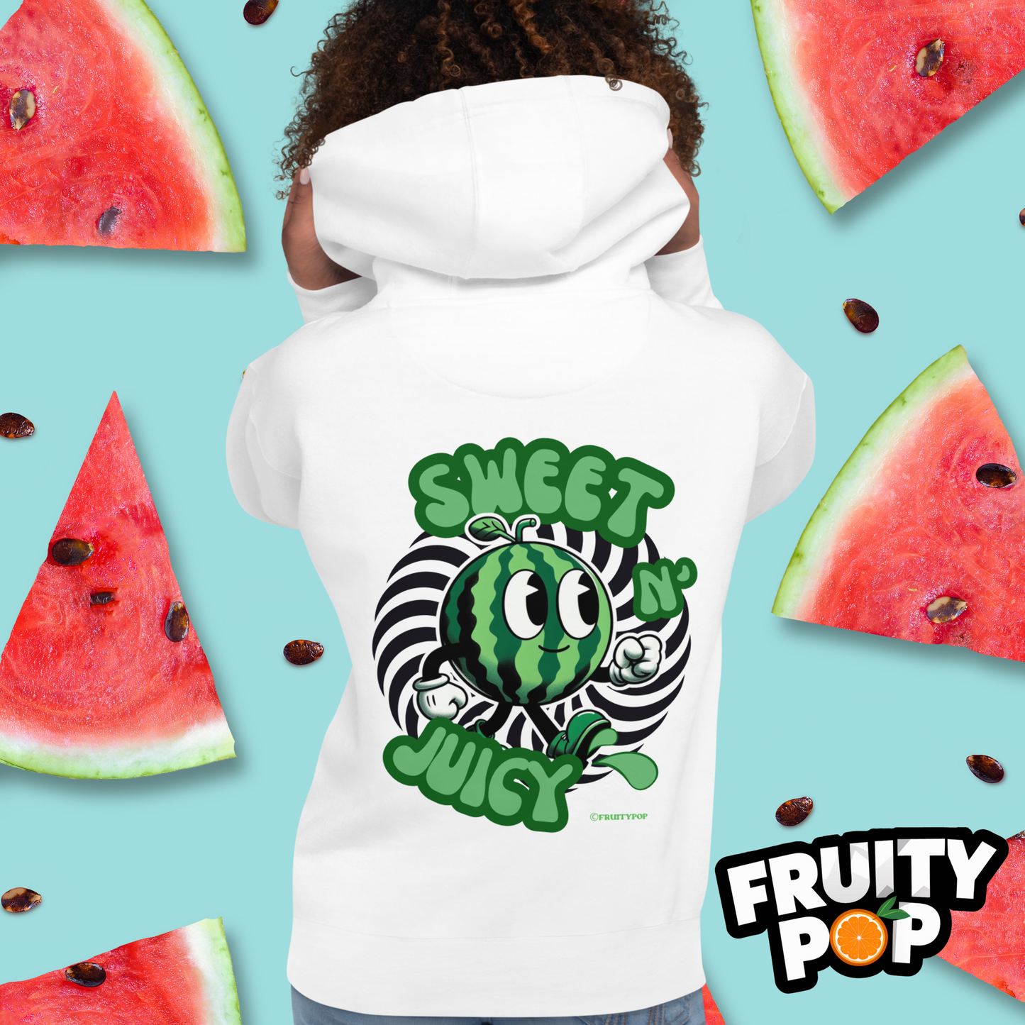 🍉Melon Max- Sweet N' Juicy Circle Illusion Light Unisex Pullover Hoodie 🍉