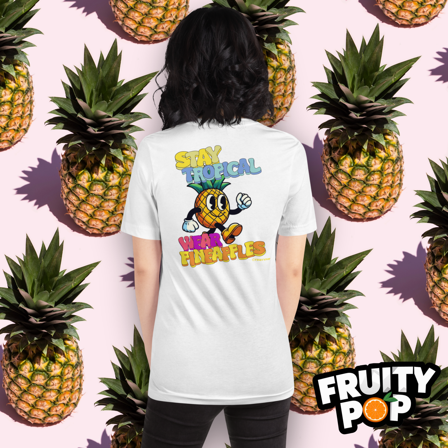 Embroidered Pineapple Perry- Stay Tropical Wear Pineapples
