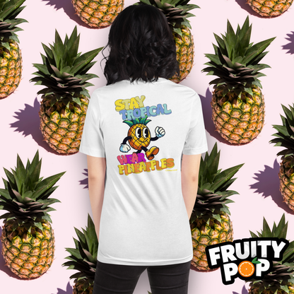 Embroidered Pineapple Perry- Stay Tropical Wear Pineapples
