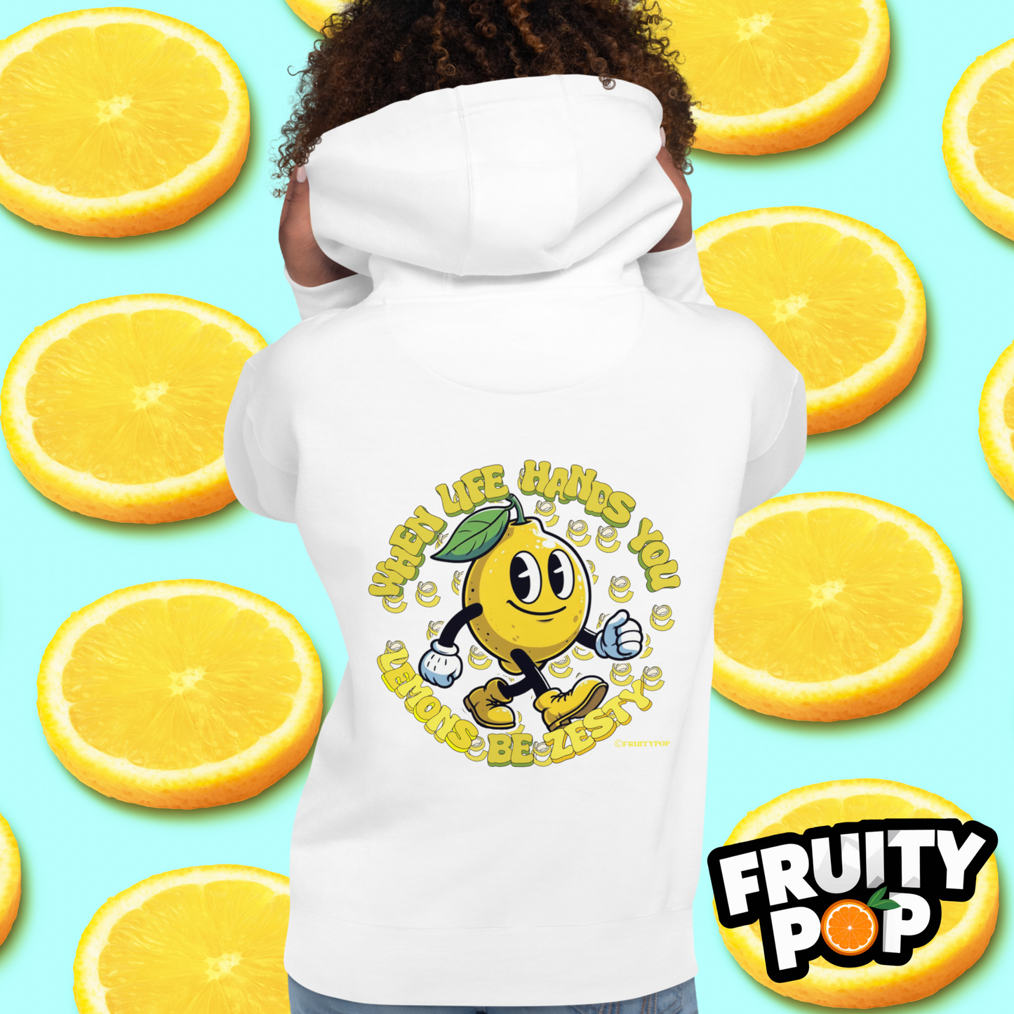 🍋 Lemon Lenny- When Life Hands You Lemons Be Zesty Unisex Pullover Hoodie 🍋