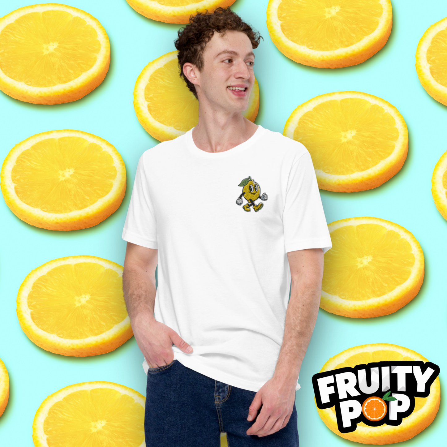 Embroidered Lemon Lenny- LEMON LEMON LEMON