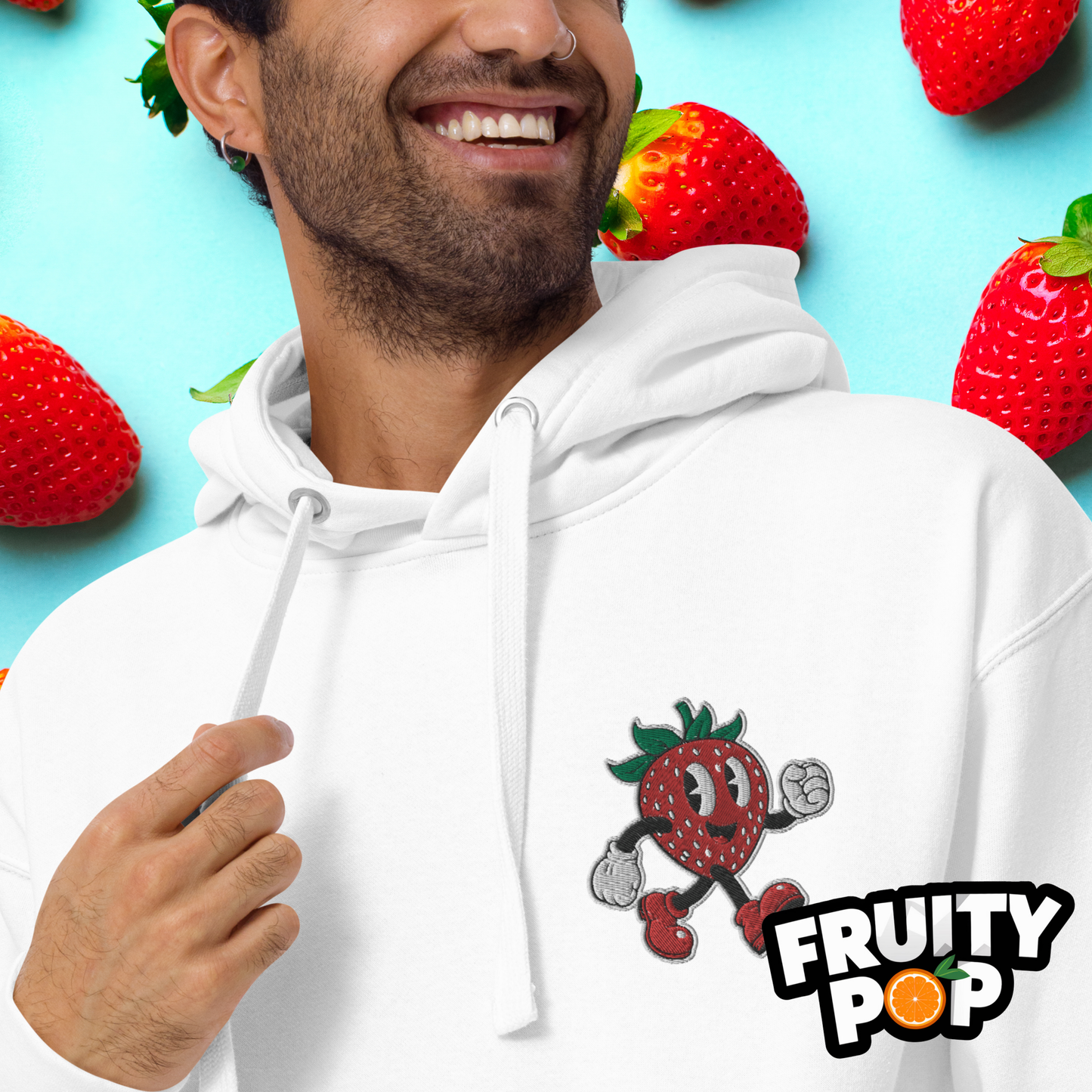 🍓 Strawberry Stan- STRAWBERRY STRAWBERRY STRAWBERRY Unisex Pullover Hoodie 🍓