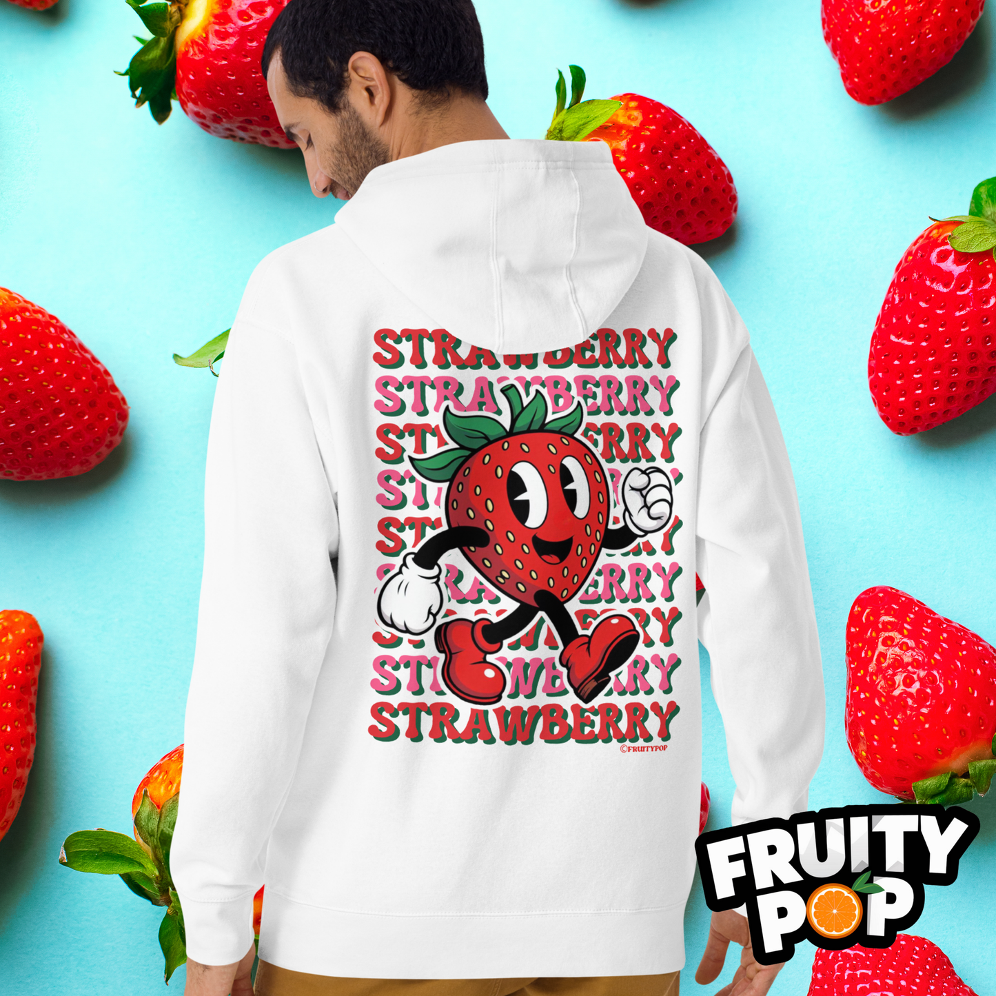 🍓 Strawberry Stan- STRAWBERRY STRAWBERRY STRAWBERRY Unisex Pullover Hoodie 🍓