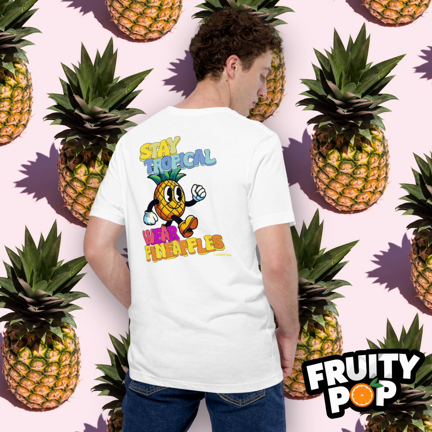 Embroidered Pineapple Perry- Stay Tropical Wear Pineapples