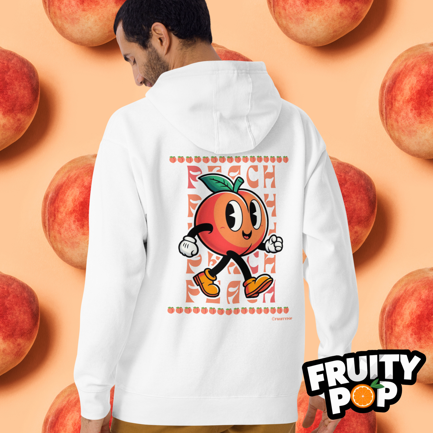 🍑 Peach Pete- PEACH PEACH PEACH Unisex Pullover Hoodie 🍑